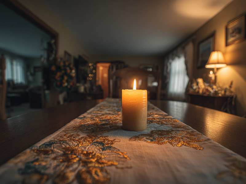 Candle accident starting a small fire inside a Charlottesville-area living room.